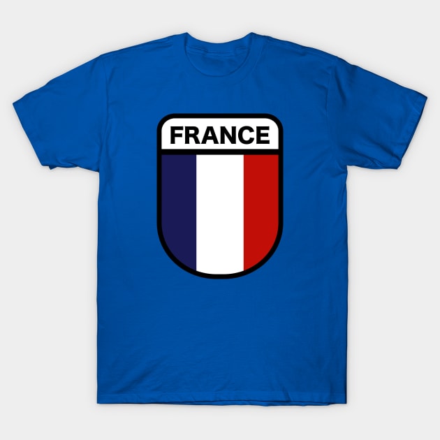 France Military Patch T-Shirt by Firemission45